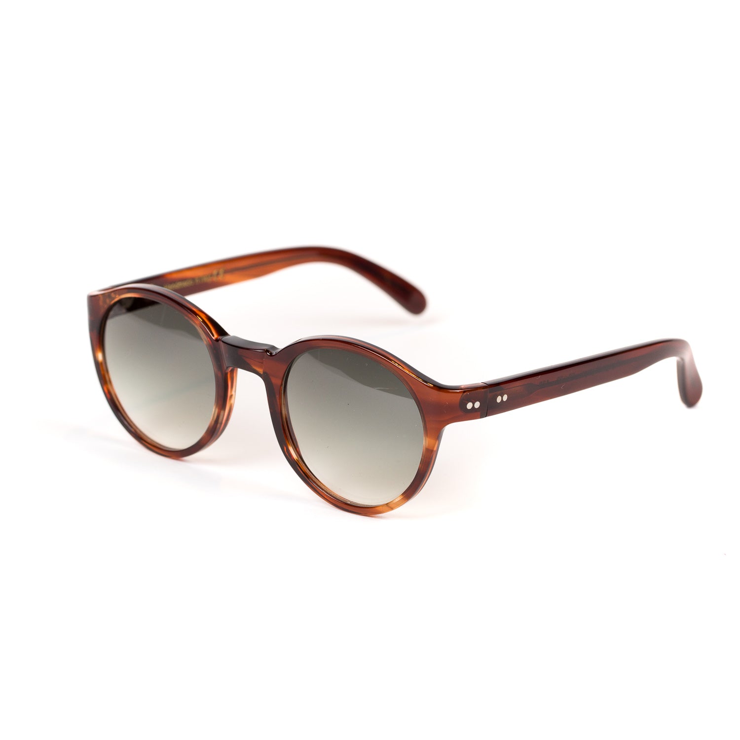 Horn-Colored Sunglasses "VOYAGE VOYAGE" with Green Lenses